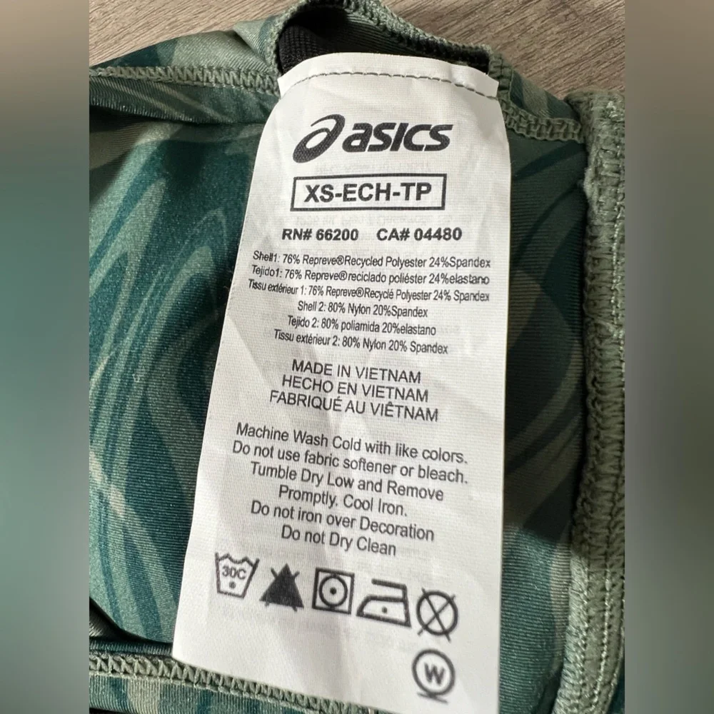 ASICS‎ kate strappy medium support sports bra bralette removable pads green XS